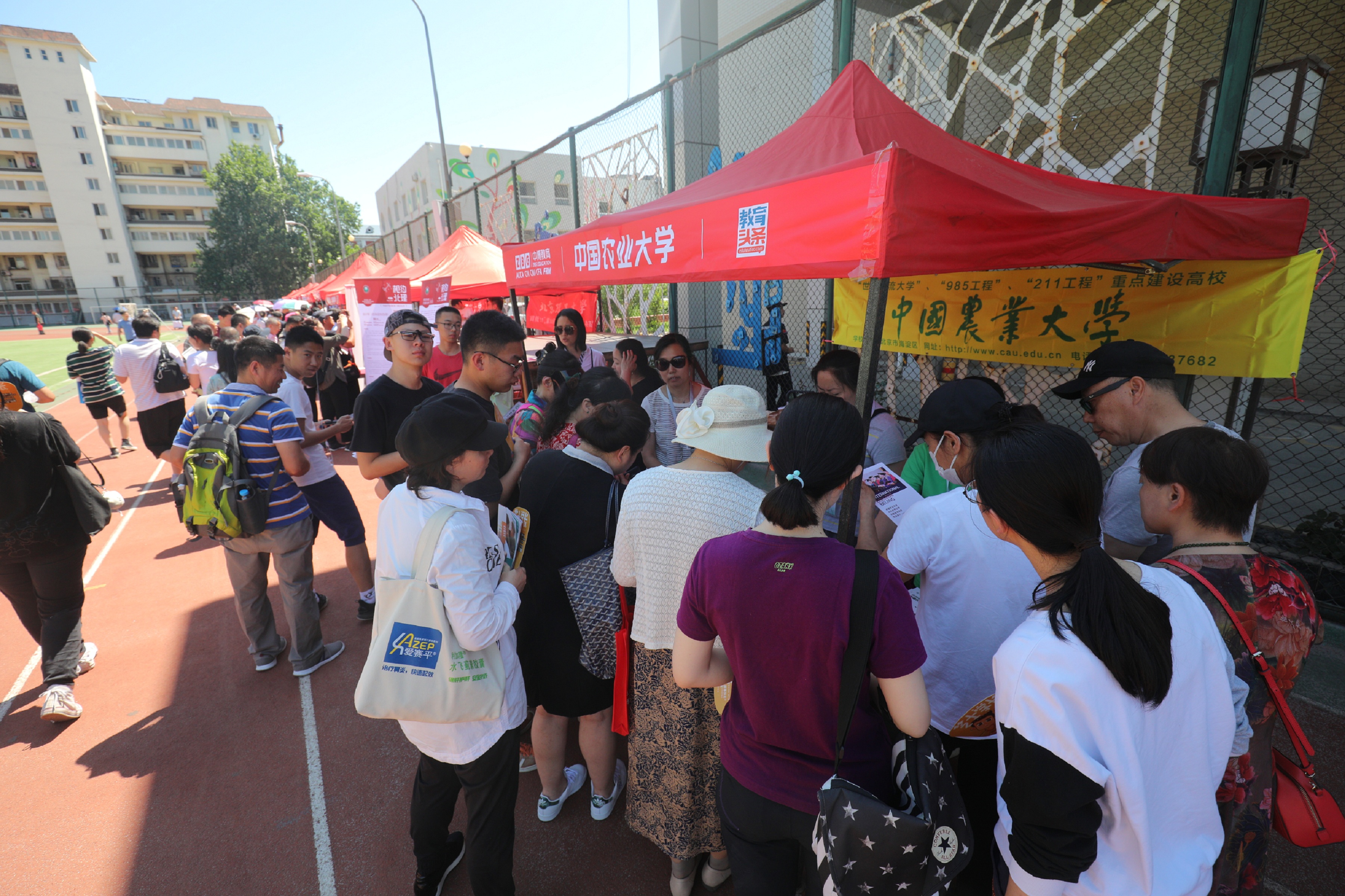 高温阻挡不了家长和考生参加我们的高招咨询会