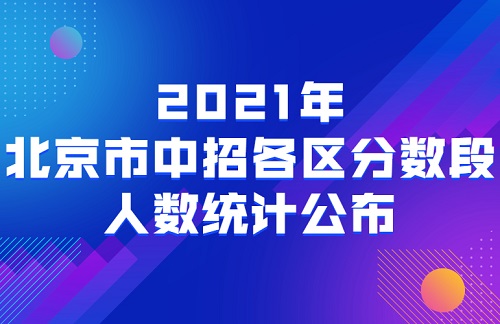 2021年北京市中招丰台区各分数段人数（含加分）